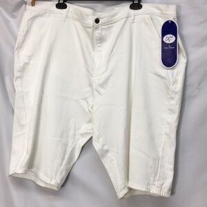 Diane Gilman Women’s White Jean Shorts Size 24W NEW with Tags